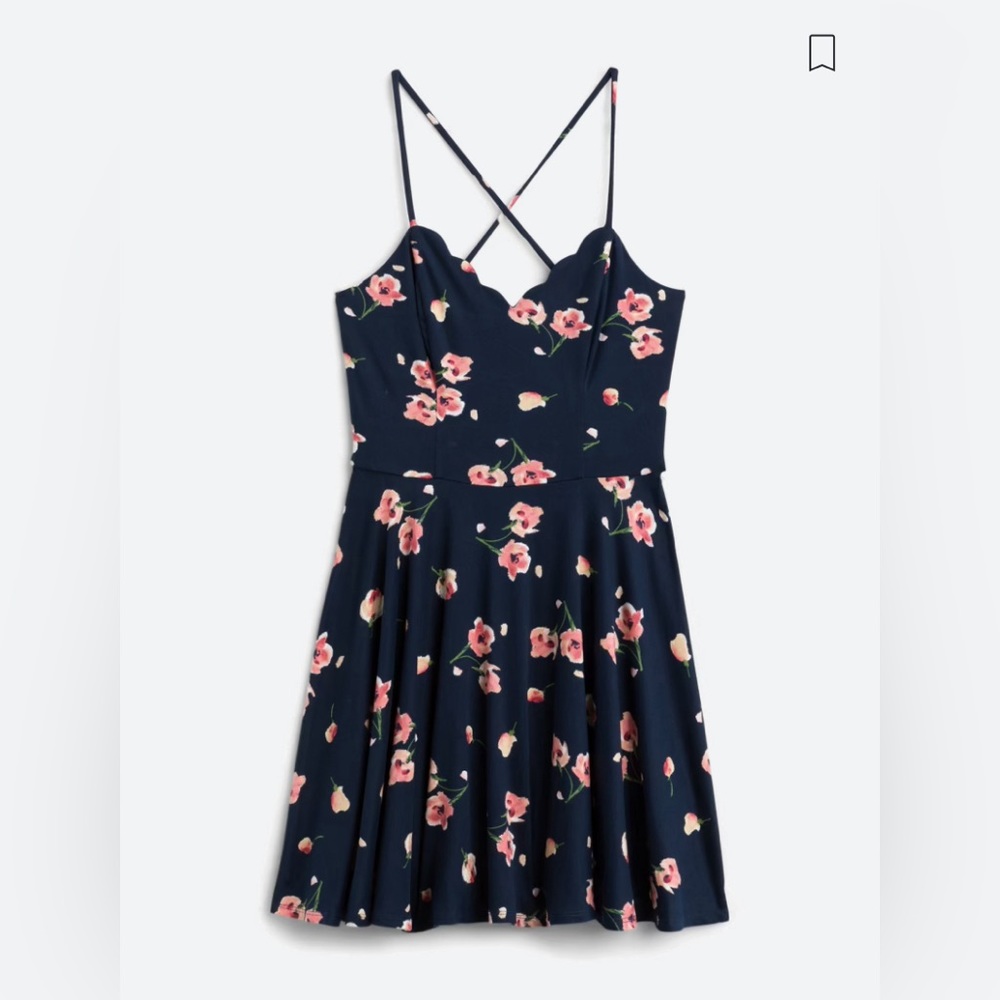 The General Good Sonya Knit Scalloped Dress
